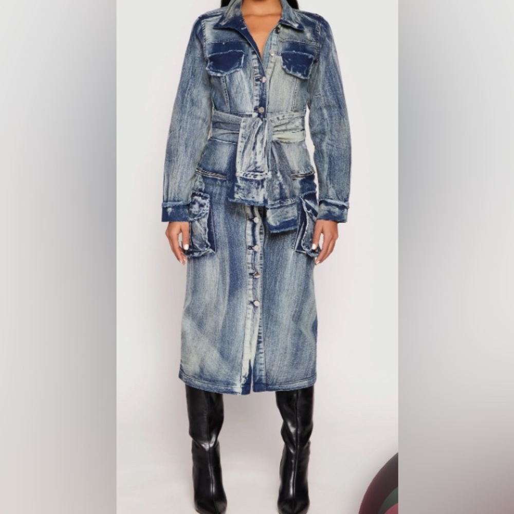 Denim Belted Dress
